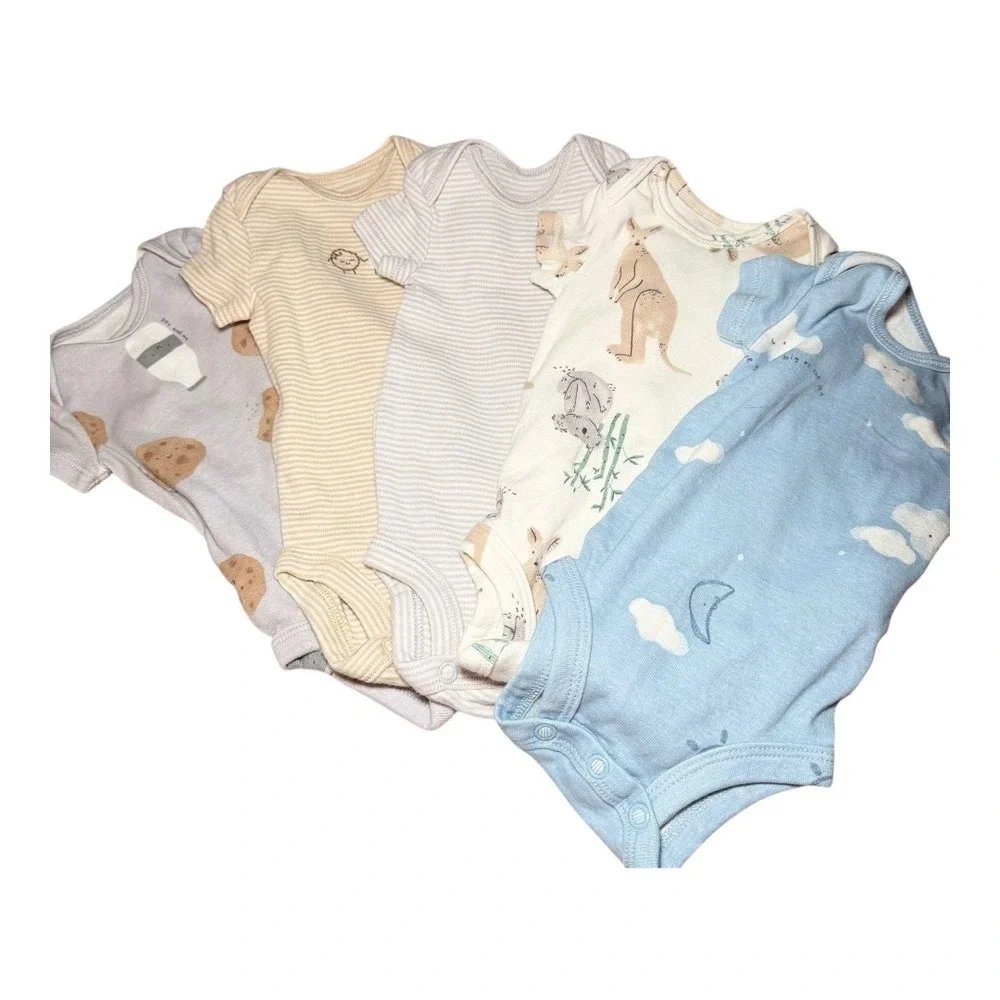 Cottagecore‎ Carter's Bodysuit Set NB Newborn Multicolor Animal Cookies Clouds
